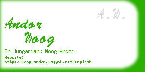 andor woog business card